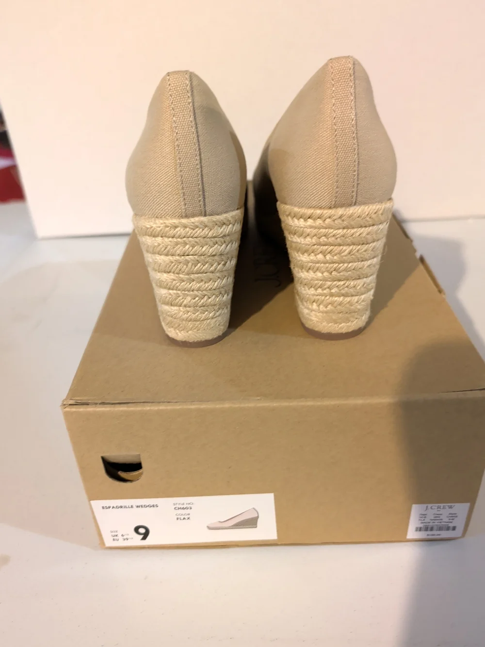 J. Crew Flax Espadrille Wedge Flats - Beige